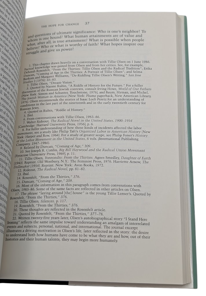 Tillie Olsen and a Feminist Spiritual Vision by Elaine Neil Orr - book detail 6