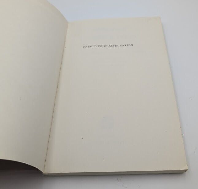 Primitive Classification by Émile Durkheim, Marcel Mauss, History - book detail 7
