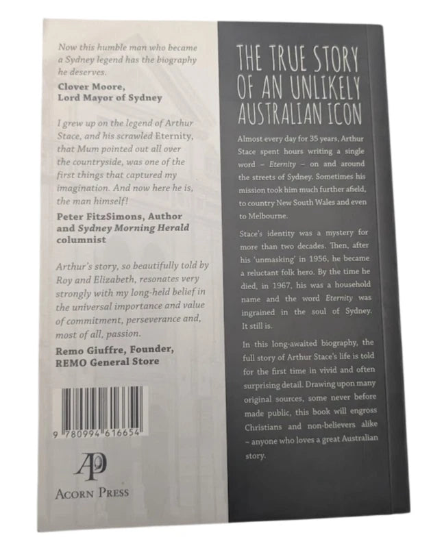 Mr Eternity Story of Arthur Stace by Roy Williams