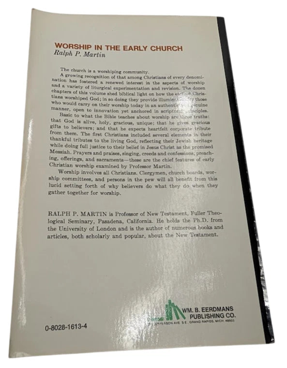 Worship in the Early Church  by Ralph P Martin