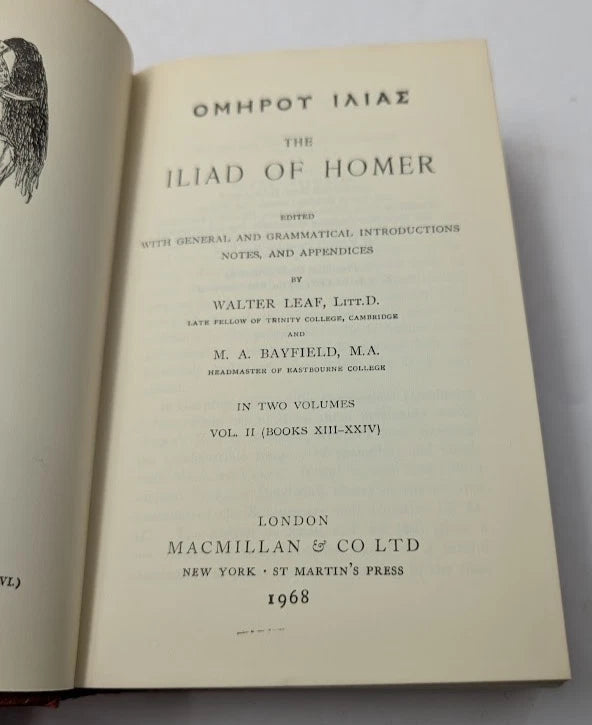 The Iliad of Homer Walter Leaf Vol II Books XIII - XXIV (Hardcover, in Greek)