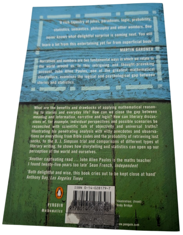 Once Upon a Number, actual Pearl Press paperback copy, photograph 2 of 5