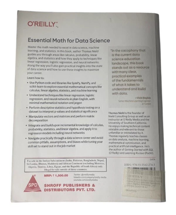 Data Science Books 2-in-1 deal (Essential Math Data Science + Practical Statistics)
