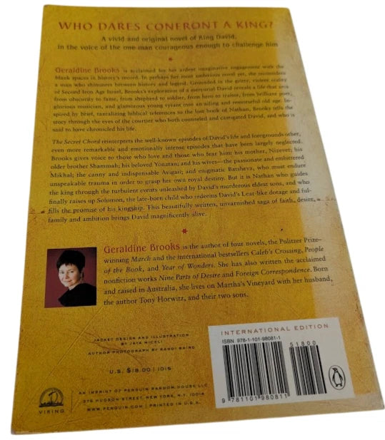 The Secret Chord by Geraldine Brooks, copy photograph 3