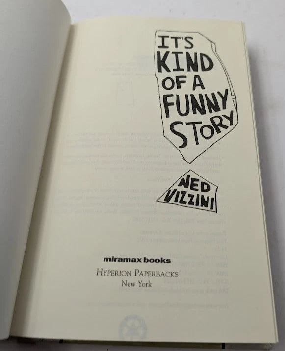 Its Kind of a Funny Story Ned Vizzini 2007 LB YA Mental Health Teen Fiction 9781417818181 Picture 5 of 6