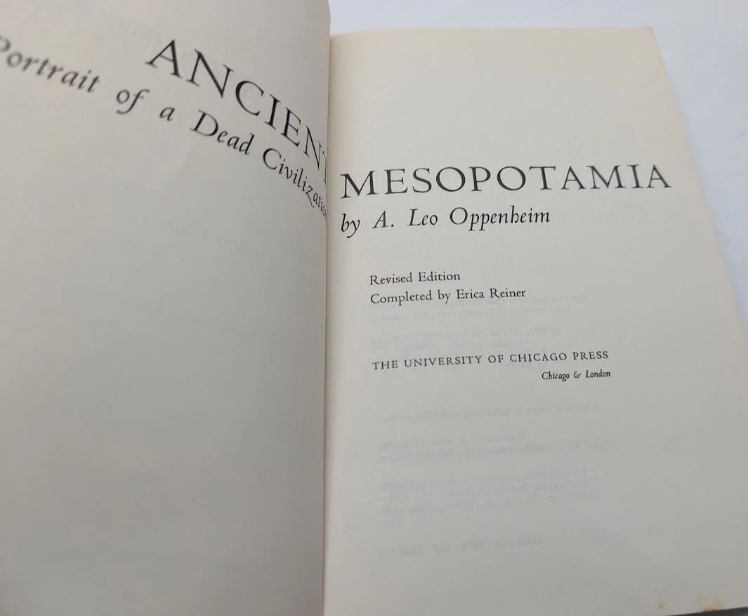 Ancient Mesopotamia Portrait of a Dead Civilization A Leo Oppenheim 1977 Revised