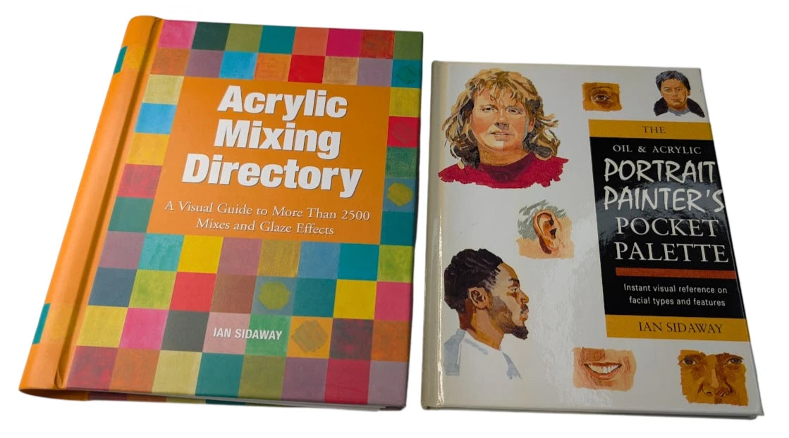 Ian Sidaway Art Book Bundle: Acrylic Mixing Directory + Portrait Painter's Pocket Palette - book covers