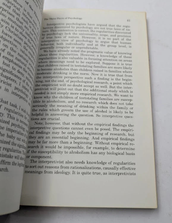 Wisdom and Humanness in Psychology C Stephen Evans Christian Approach PB 1989