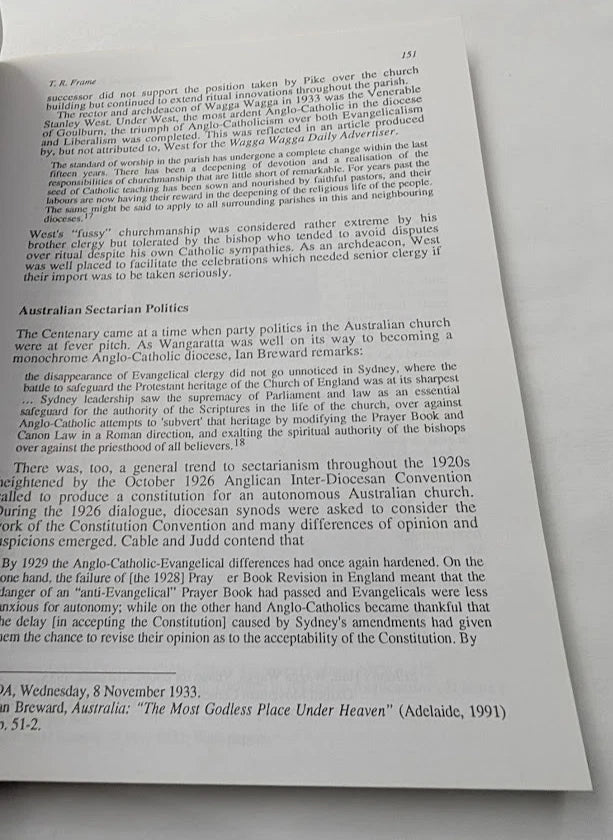 From Oxford to the Bush -  Catholic Anglicanism in Australia Centenary Essays. HC