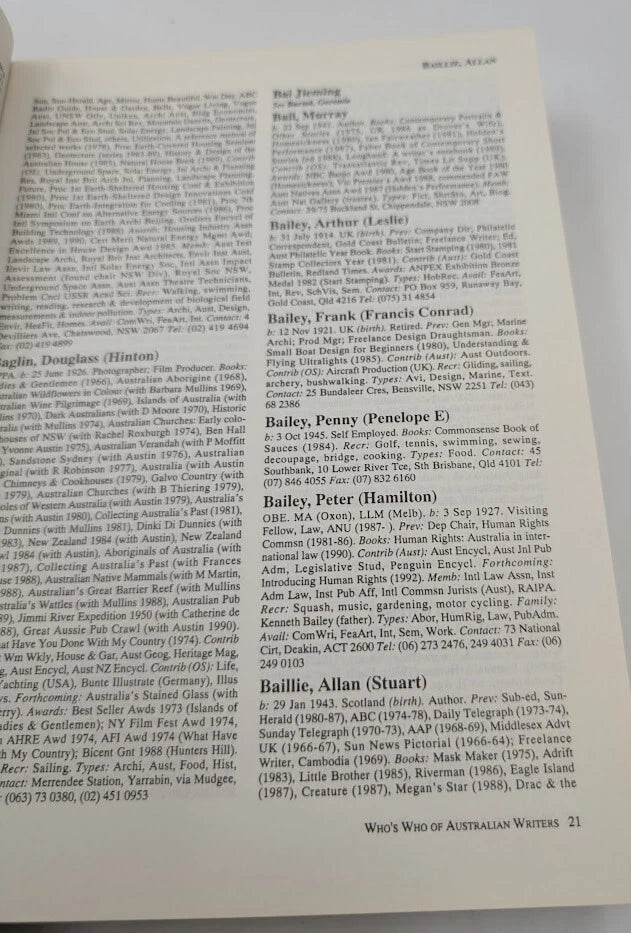 Who's Who of Australian Writers