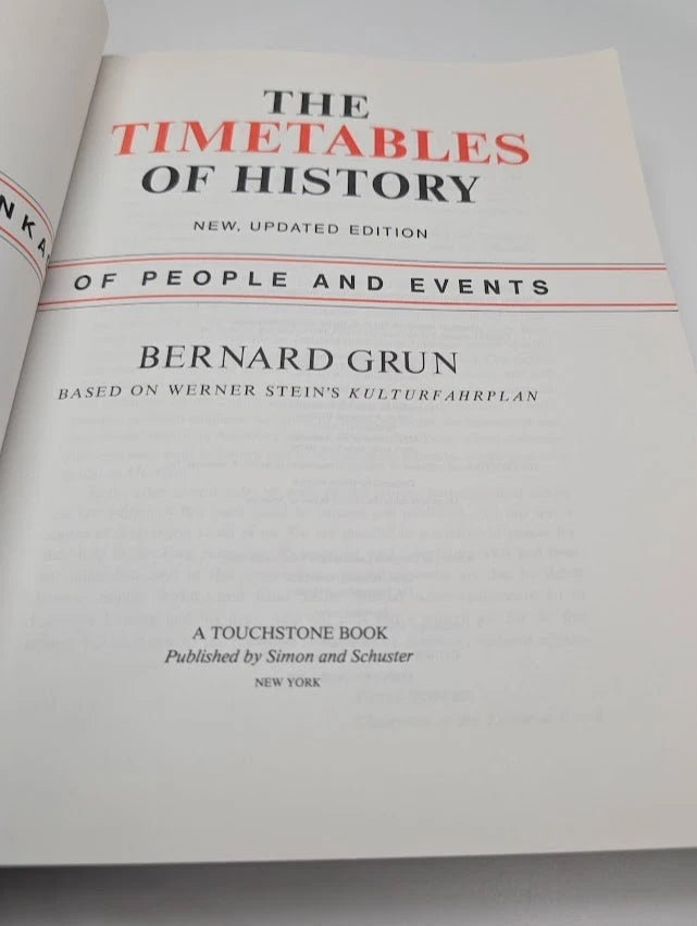Timetables of History Bernard Grun TP 1982 World Chronology Historical Timeline photo 4
