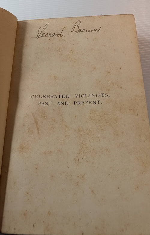 Celebrated Violinists, Past and Present by A. Ehrlich | Third Edition Hardcover (1913) - book detail 3
