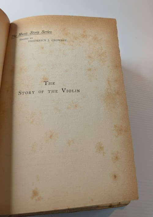 The Story of the Violin by Paul Stoeving | SIGNED Hardcover (1904) - book detail 6