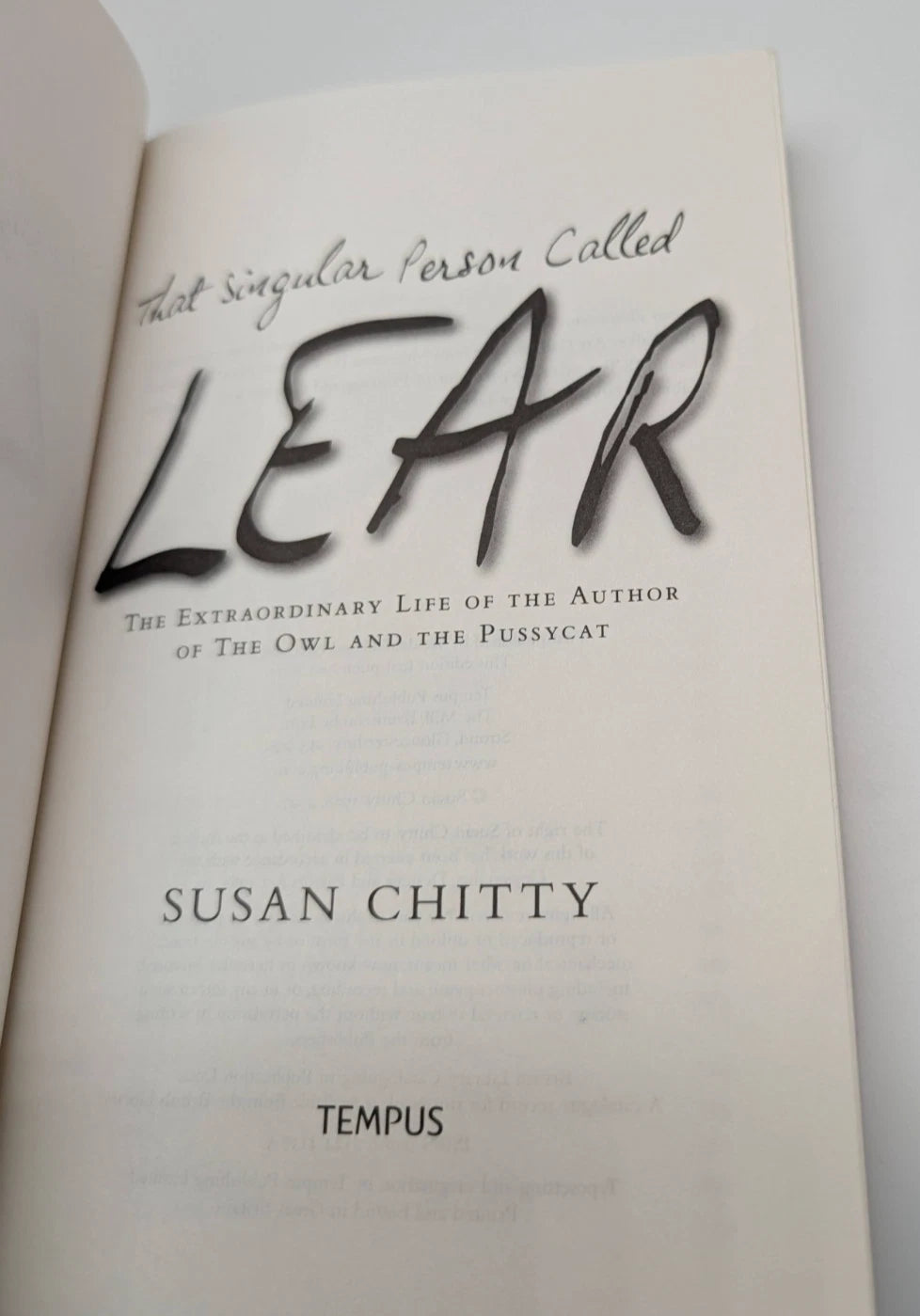 That Singular Person Called Lear, actual copy photograph 5