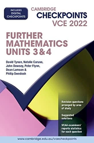 Cambridge Checkpoints VCE 2022: Further Mathematics Units 3&4, photograph 1