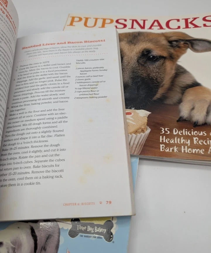 Dog Cookbook Bundle: Three Dog Bakery + Pupsnacks + Everything Cooking for Dogs - photograph 4