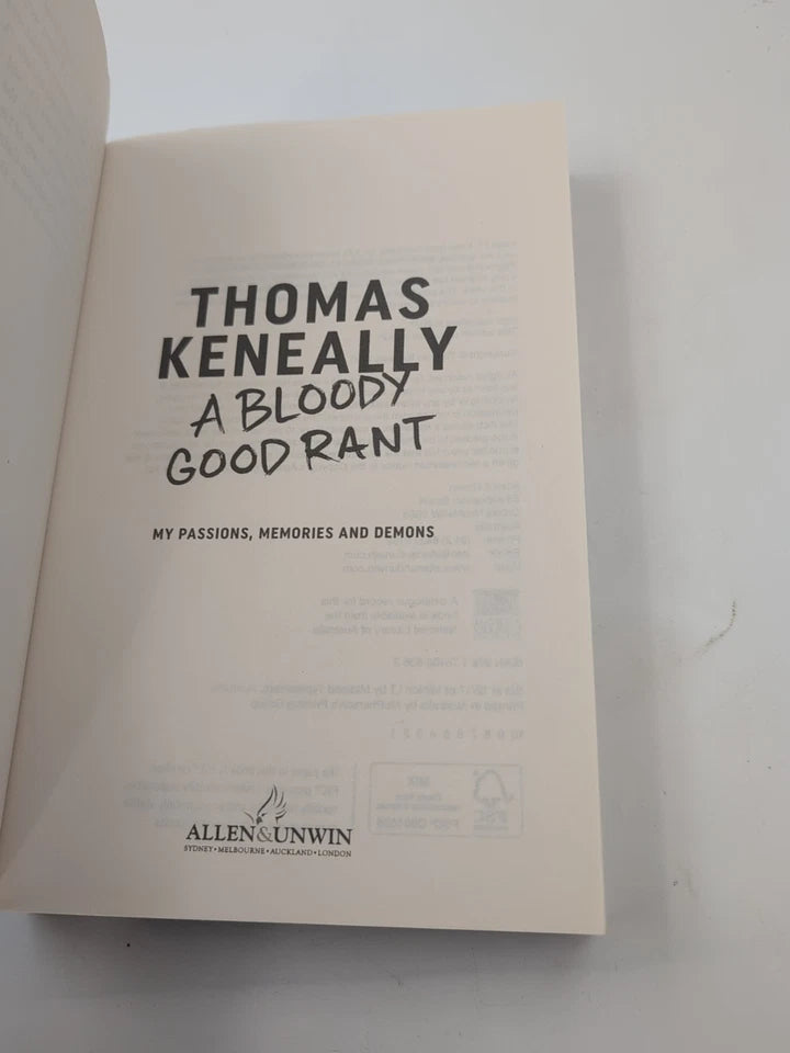 A Bloody Good Rant By Thomas Keneally - Paperback