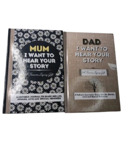 I Want to Hear Your Story 2-in-1 Hardcover Journal Bundle (Mum + Dad)