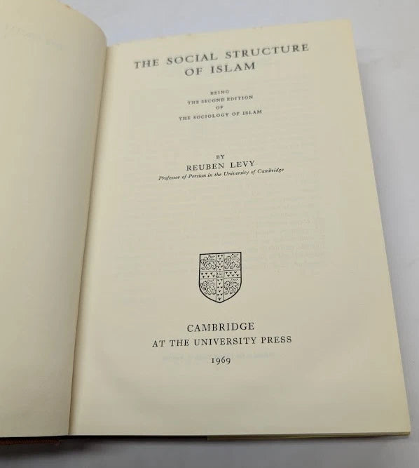The Social Structure of Islam by Reuben Levy, copy photograph 4 of 7