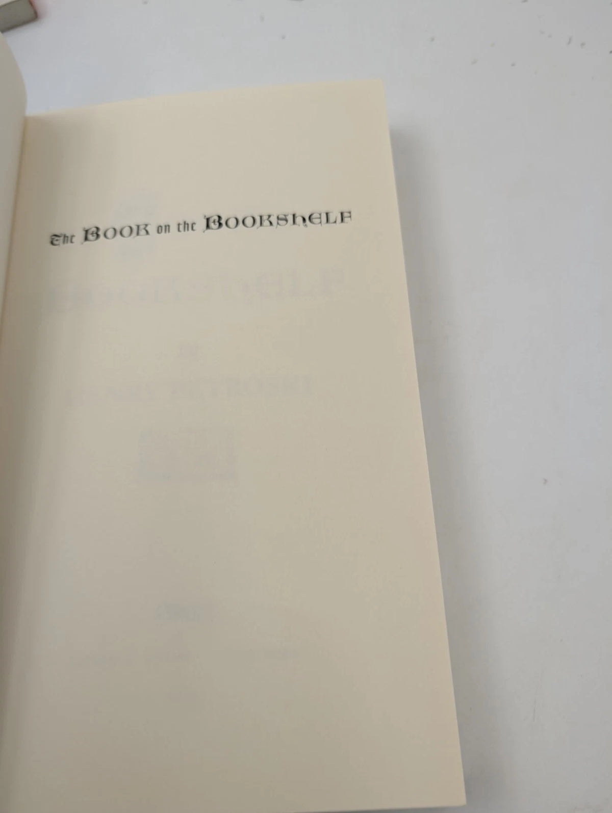 The Book on the Bookshelf - contents pages