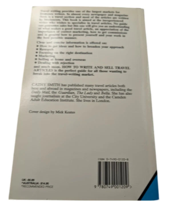 How to Write and Sell Travel Articles, actual copy photo 2