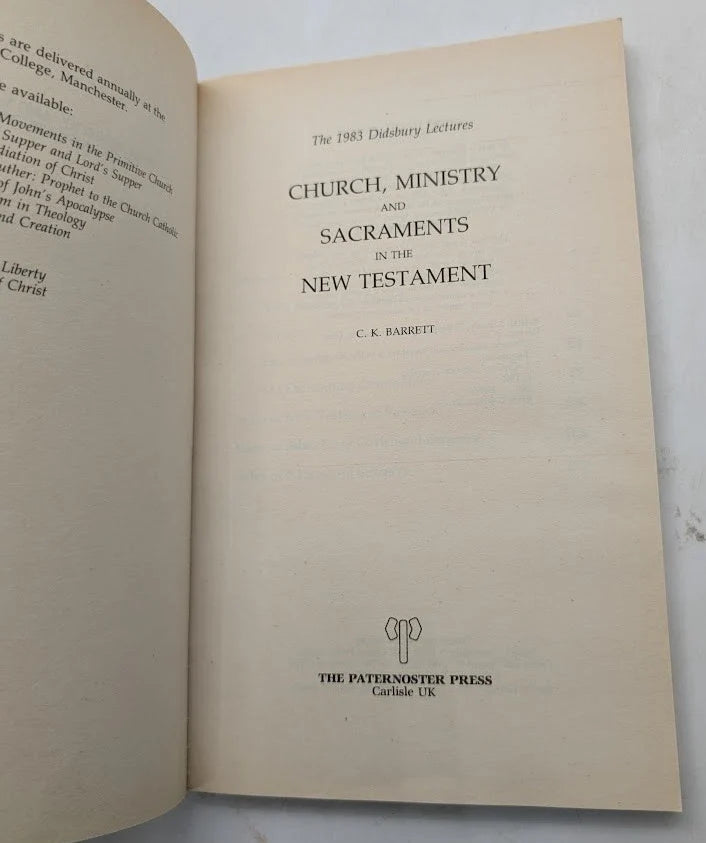 Church, Ministry and Sacraments in the New Testament - Pearl Press photograph 3