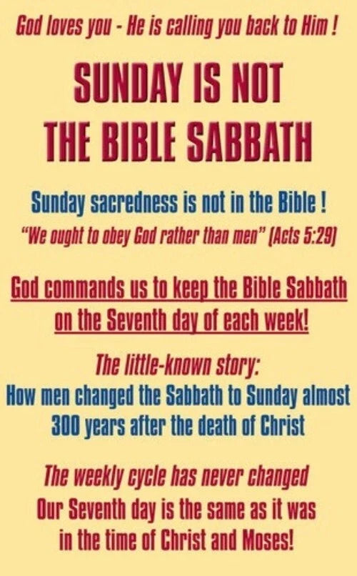 Sunday Is Not the Bible Sabbath - Pearl Press photograph 1