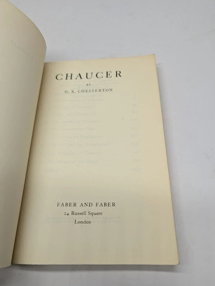 Chaucer by G. K. Chesterton - Pearl Press photograph 3