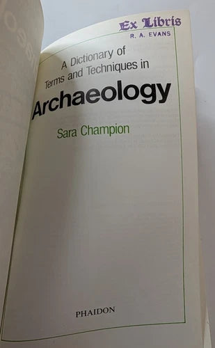 A Dictionary of Terms and Techniques in Archaeology, actual copy, photograph 3 of 7