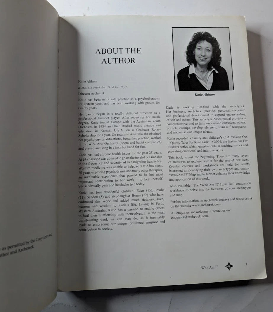 Who Am I? by Katie Altham, actual copy photo 4